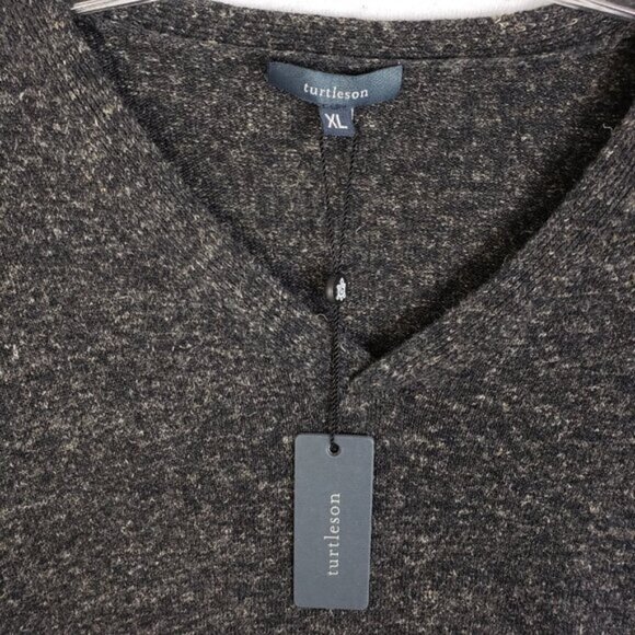 NWT Turtleson Crossover Sweater Pullover Merino Wool Linen Blend V-neck size XL - Picture 2 of 10